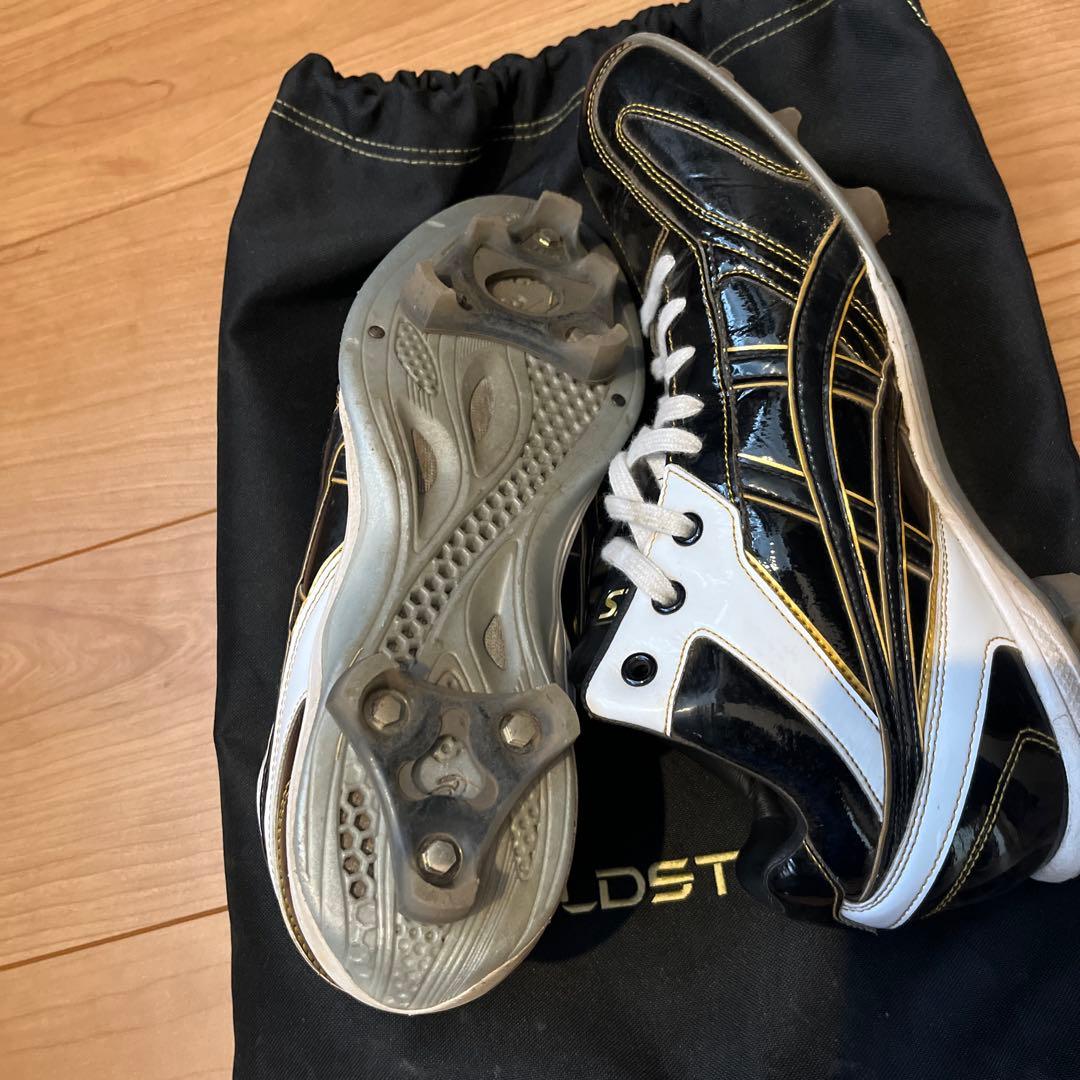 asics GOLDSTAGE スパイク ブラック/ホワイト 27.5㎝