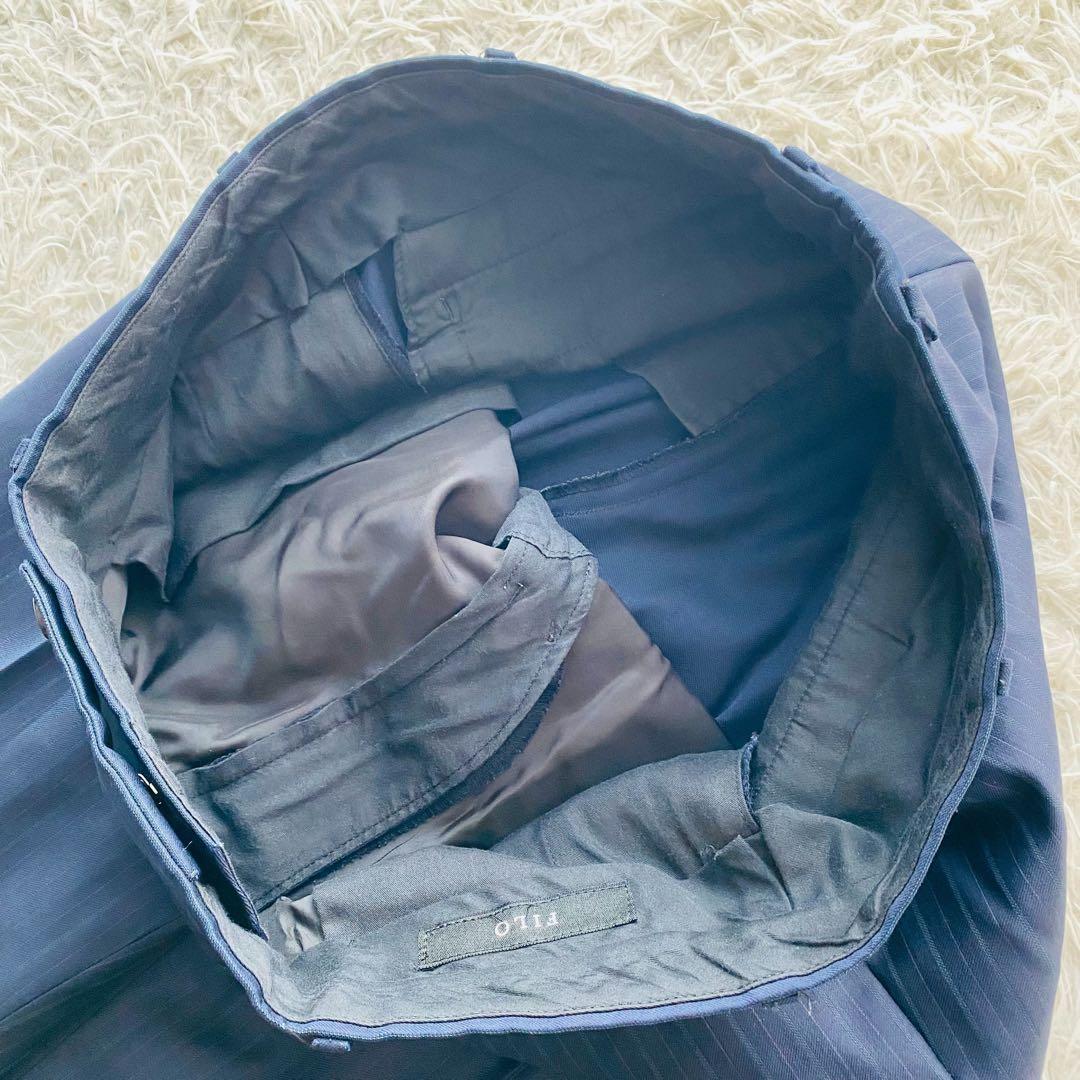 フィロ×ロロピアーナ●極美品●イタリア製super150 高級ウールスーツ 3L