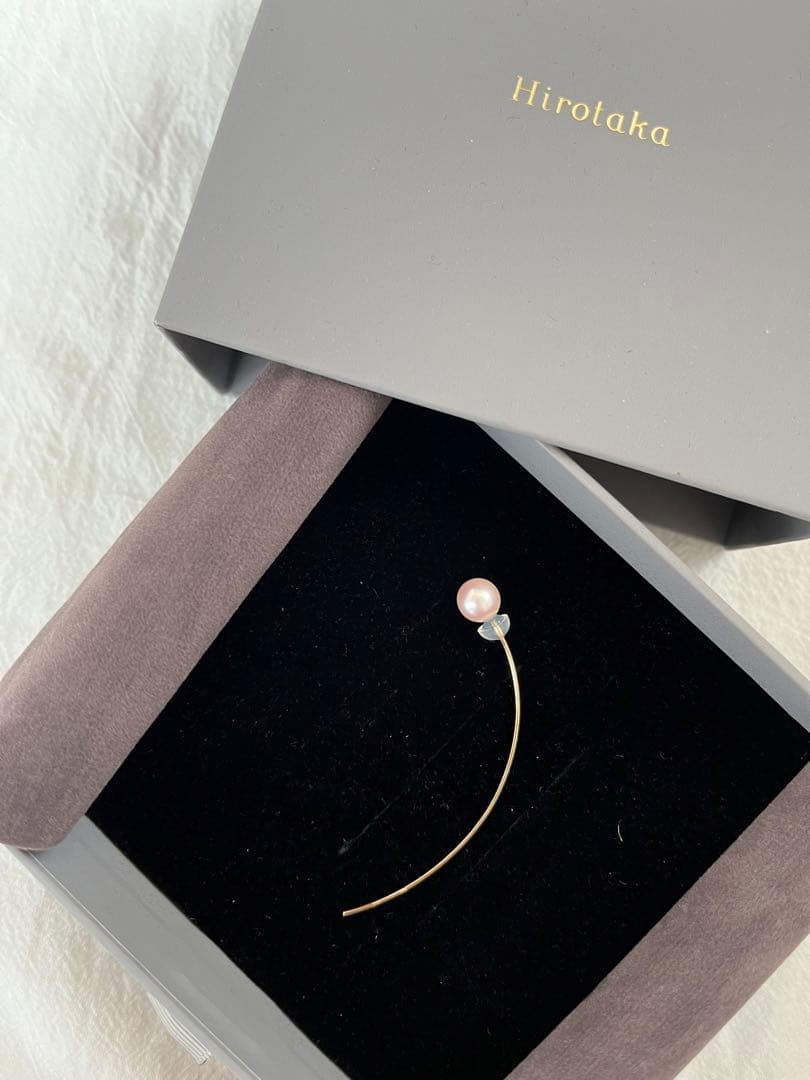 Hirotaka パール アローピアス L K10 真珠 ヒロタカ