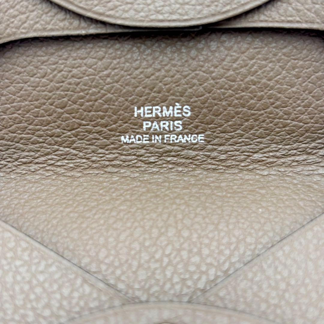美品✨HERMES バスティア シェーブル D刻 エトゥープ ケース