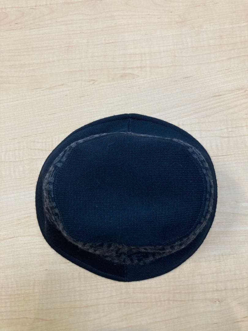 fendiバケットハット ネイビー ブラック ロゴパターン