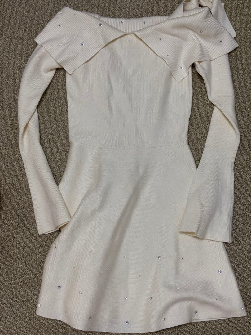 ロゼミューズ Bijou knit mini onepiece