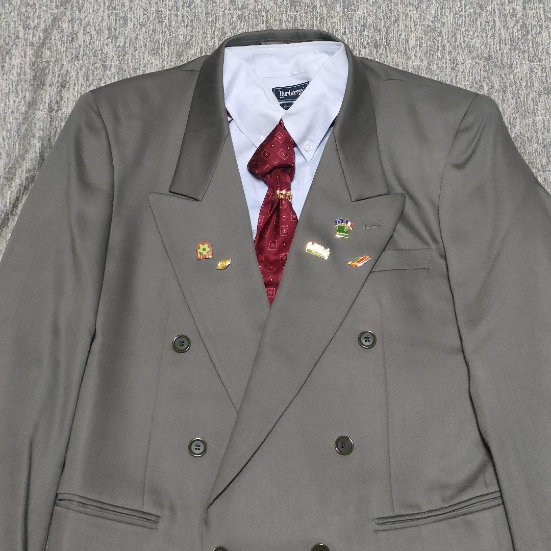 vintage スーツ ダブル セットアップ 5点セット ボックスシルエット