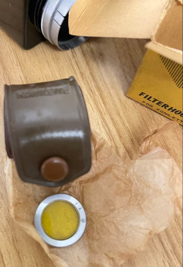 Canon シリーズ VII レンズ 50mm 35mm 角型フード　イエロー