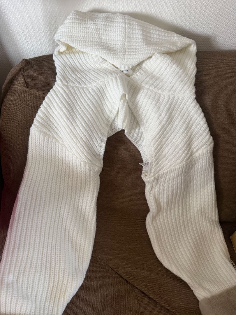 値下げ不可！ Darich フリルニットコンビネゾン WHT F