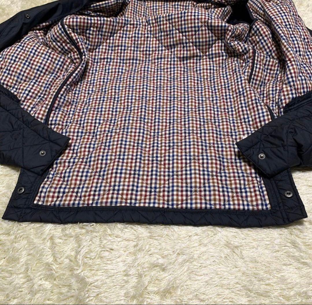 【美品】ブルックスブラザーズ　キルティングコート　フード　ダークネイビー　XL