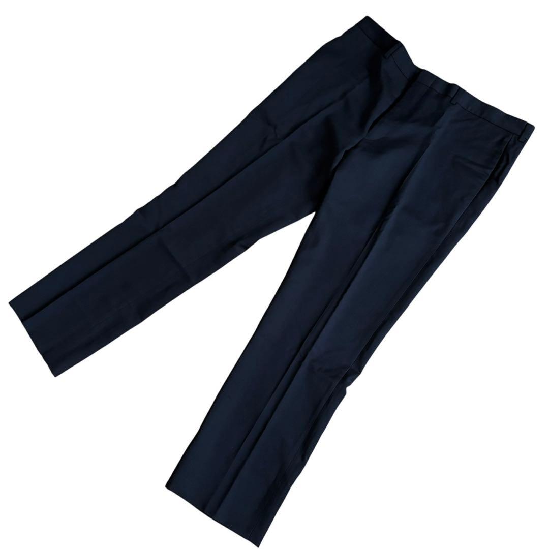 ディオールオム DIOR HOMME スラックスパンツ ウール 52 ブラック