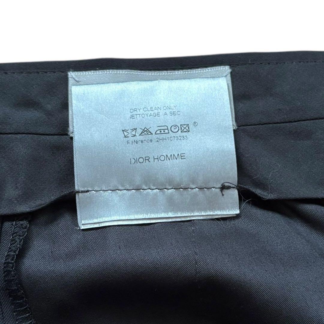 ディオールオム DIOR HOMME スラックスパンツ ウール 52 ブラック
