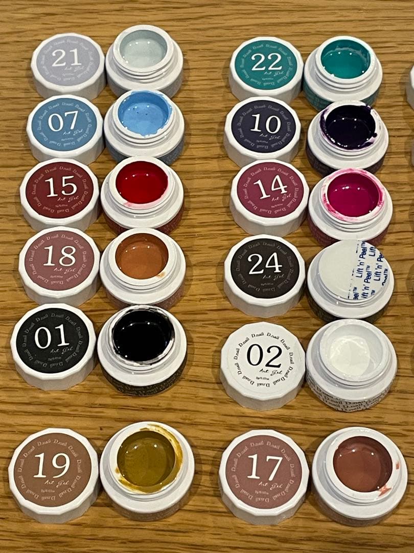 D.nail 極ジェル　24色セット　アートジェル　痛ネイル
