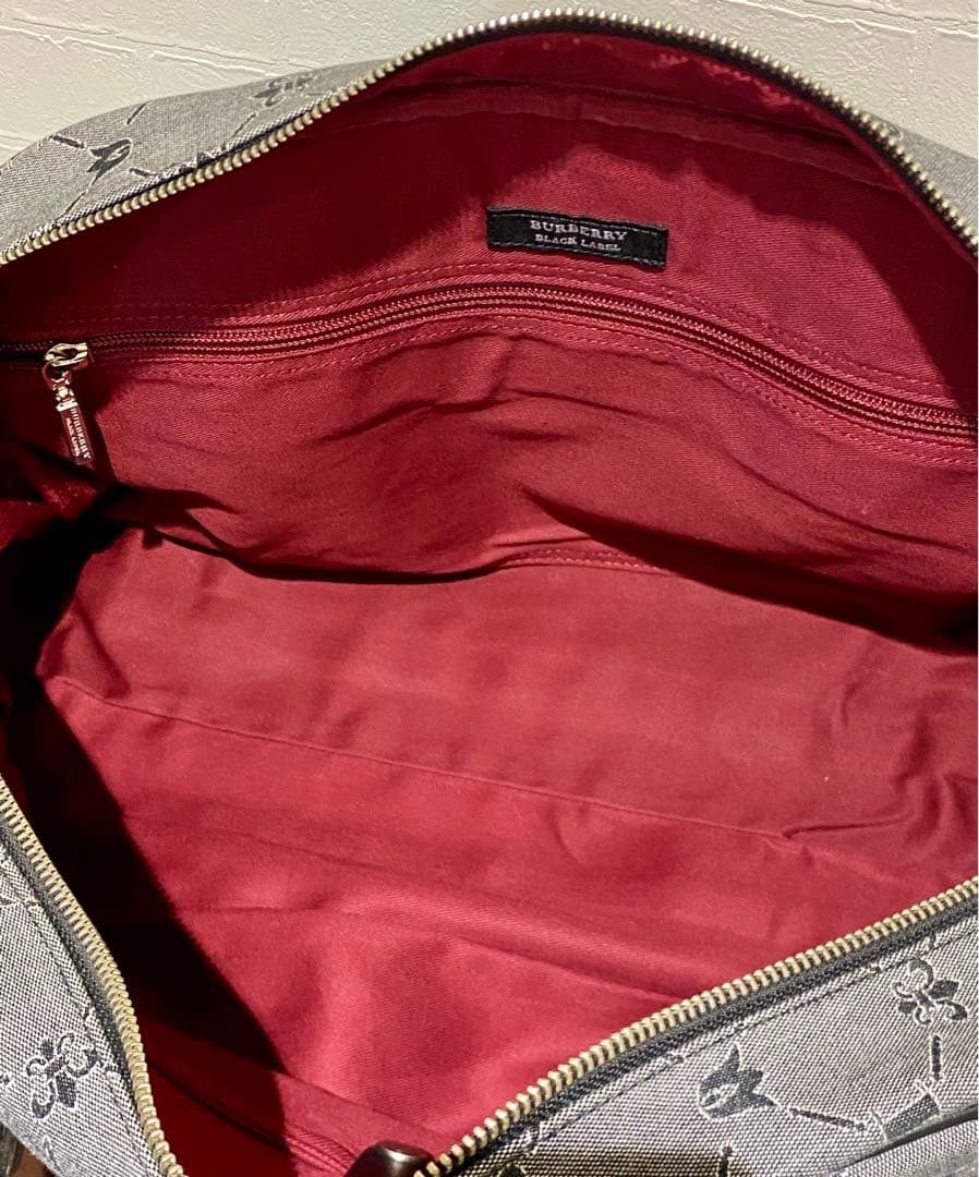 (美品)バーバリー ブラックレーベル ボストンバッグ BURBERRY