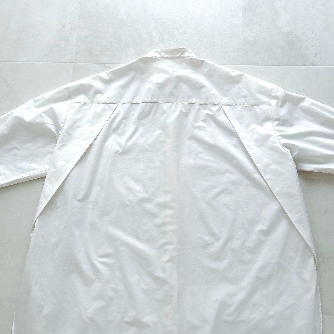 23年モデル✨完売　ルフィル　ソロテックスレイヤードブラウス　バンドカラー白現行