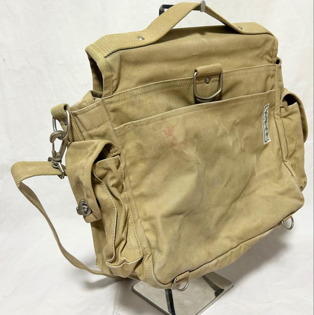 一澤帆布　信三郎帆布　ショルダーバッグ　3WAY 希少　ベージュ