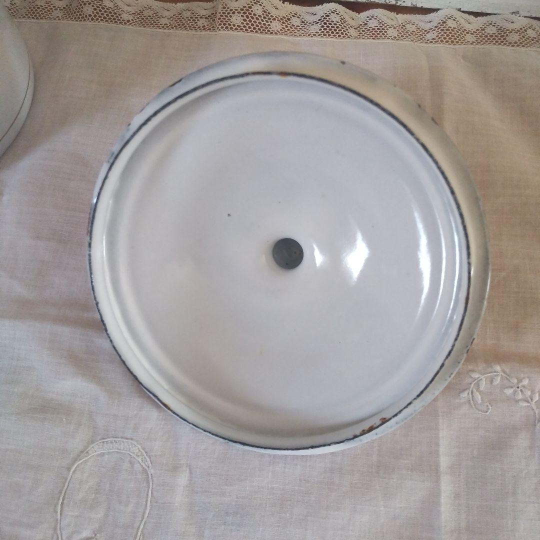 レア✨フランスアンティーク BF社 ホーローキャニスター すみれ 菫 花柄