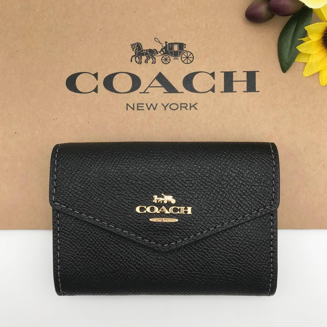 COACH 大人気！！ フラップ カードケース ブラック 名刺入れ 新品