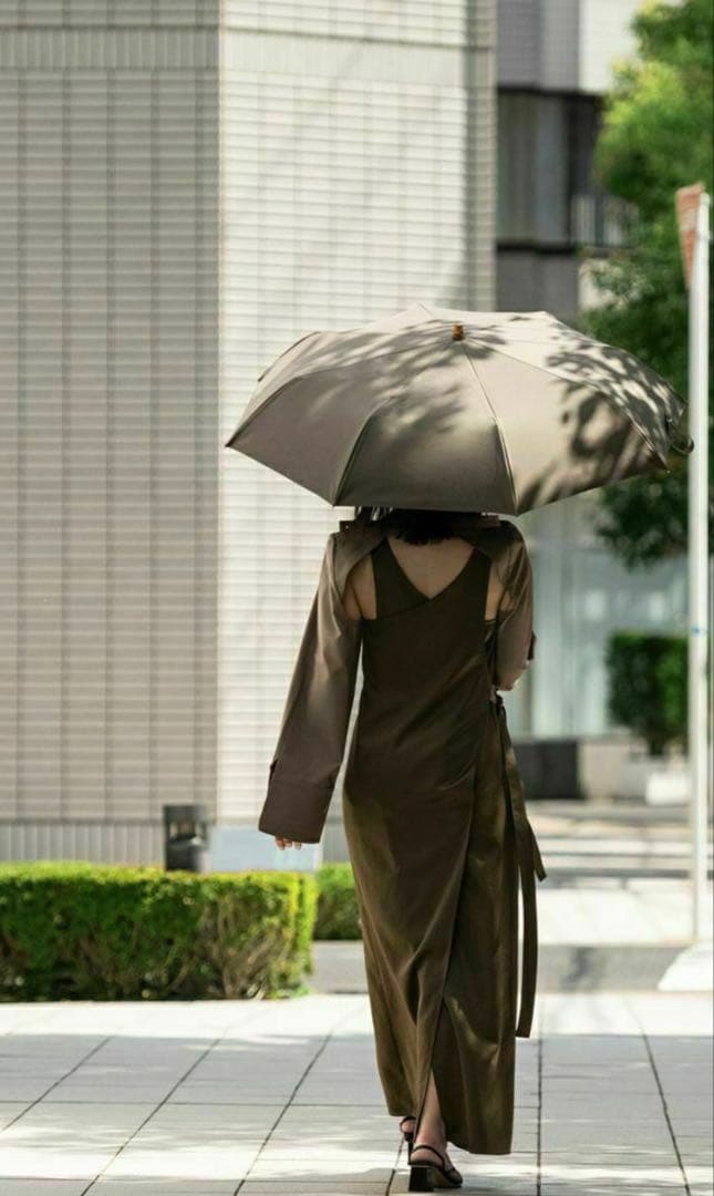 untule 3段EASY 折りたたみ日傘 55cm ニュートラル ダークグレー