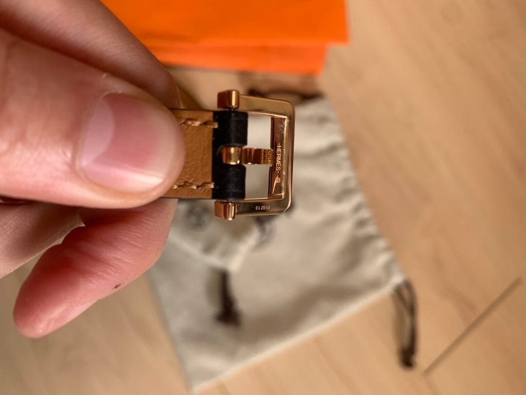 極美品HERMES エルメス　ベルトポップＨ　ブラック／ゴールド ピンクゴールド