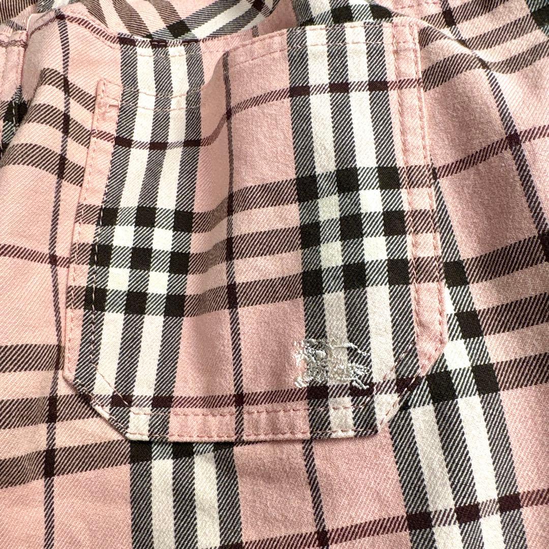 バーバリーブルーレーベル クロップドパンツ ピンク 38