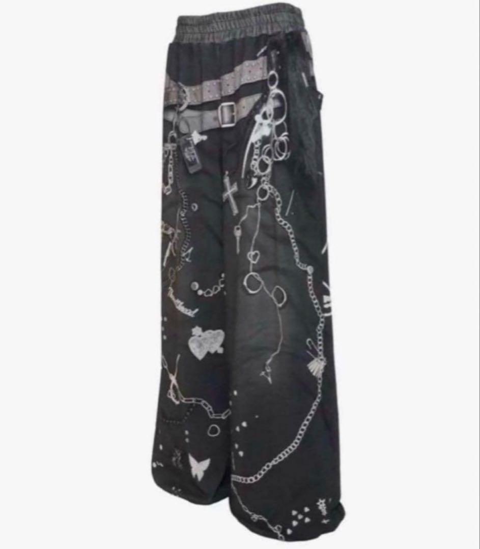 パンツ THEREDTHREAD S print sweat2 toys black