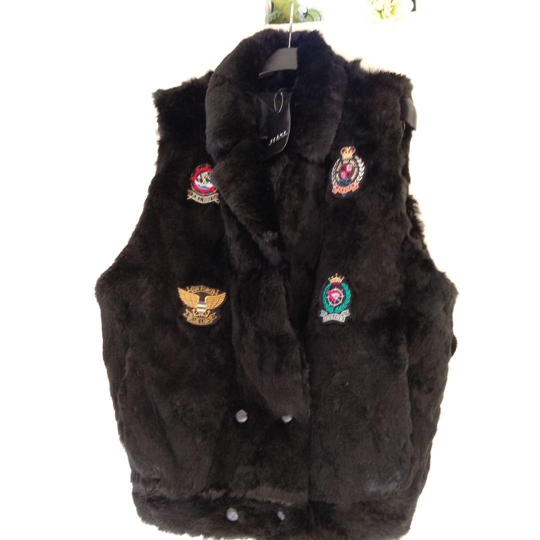 ☆星月夜☆！❣️ウィメンズOK!新品❣️ファー❣️リメイクベスト