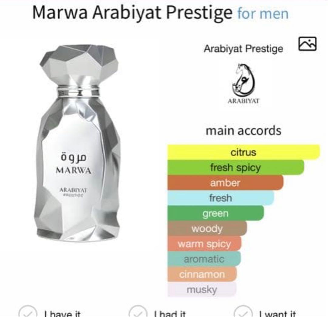 ARABIYAT PRESTIGE MARWA 香水