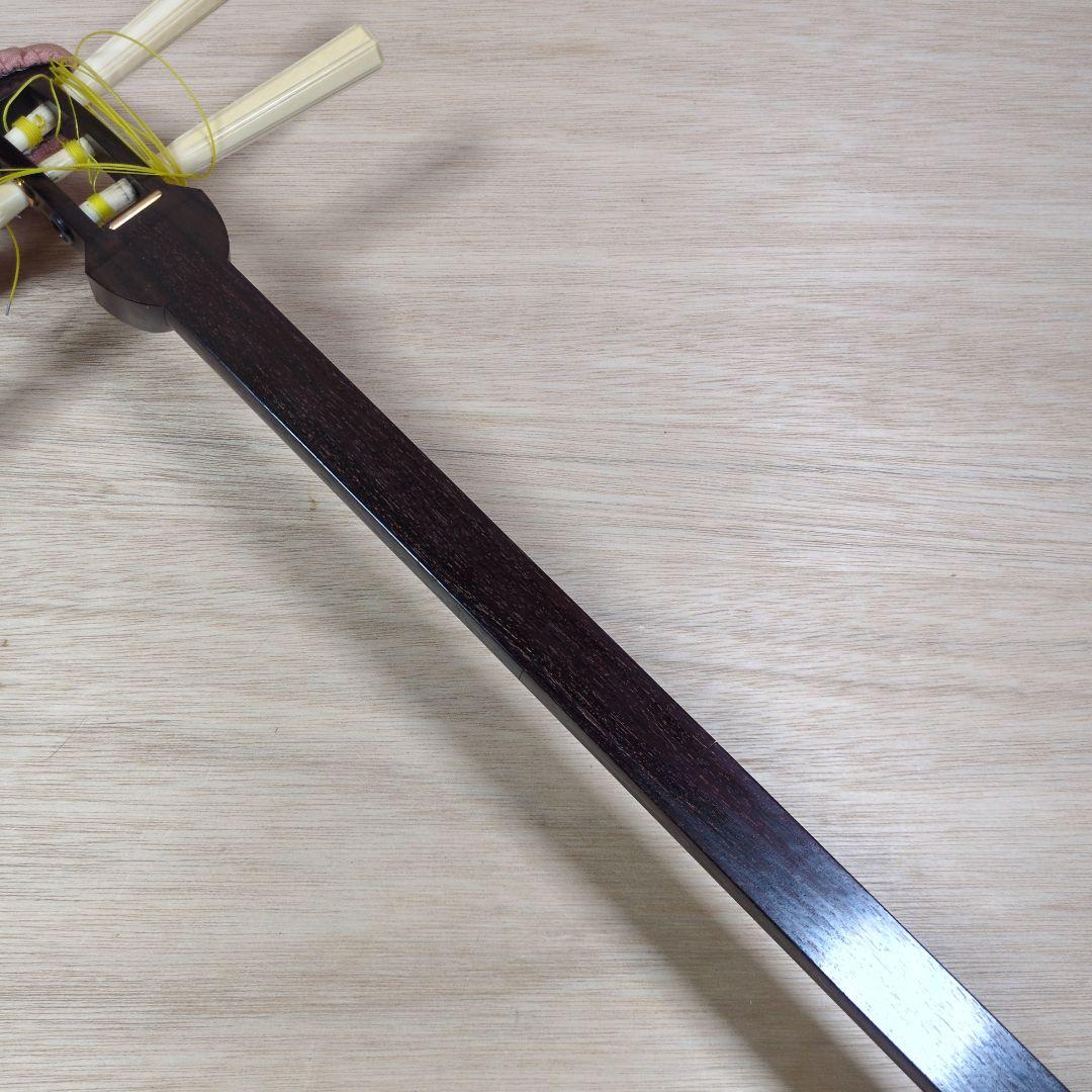 あ*ま様 鶴屋三絃店　鶴秋　高級 三味線　東地唄　皮破れ　綾杉　金細
