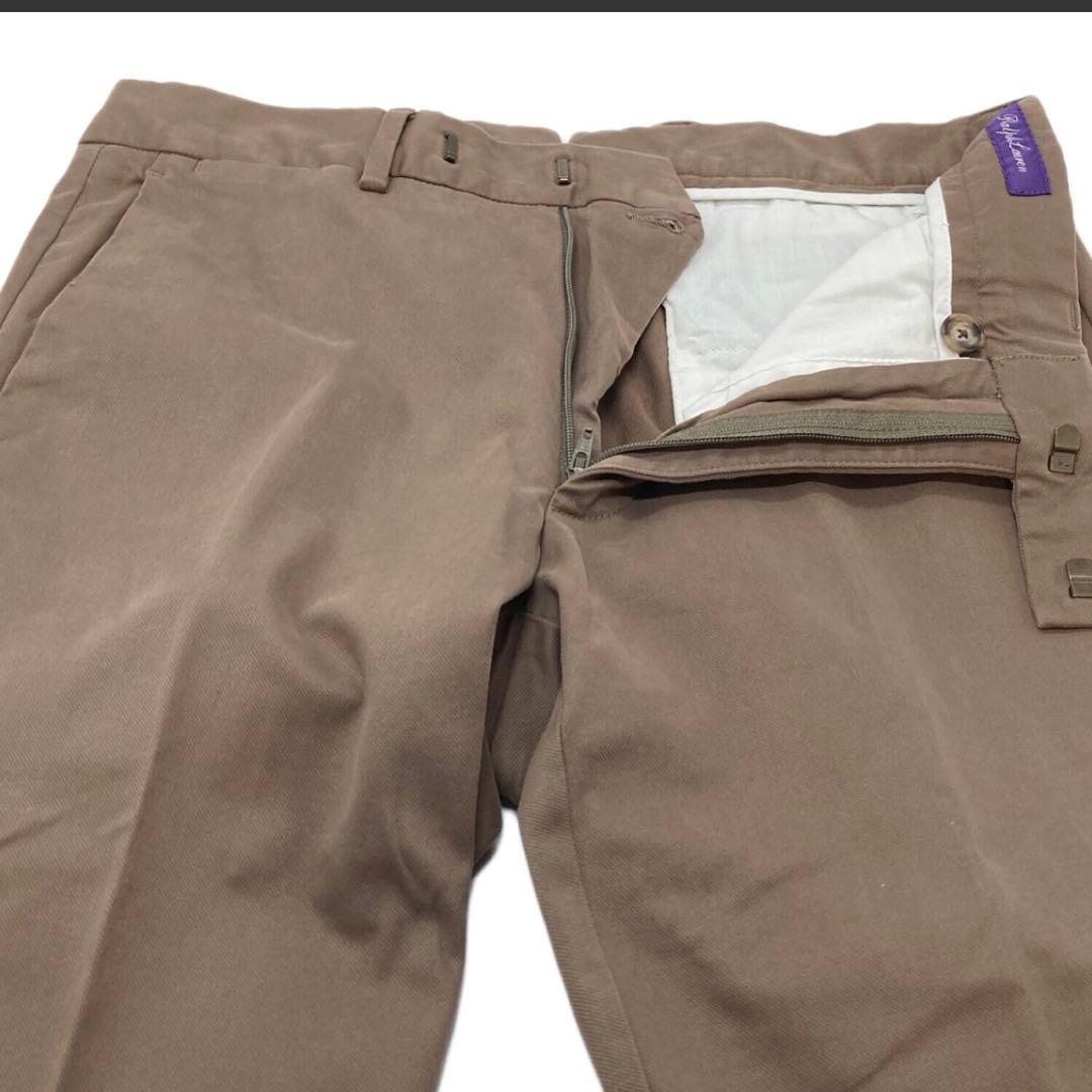 RALPHLAUREN Purple Label ブラウン　コットン　スラックス