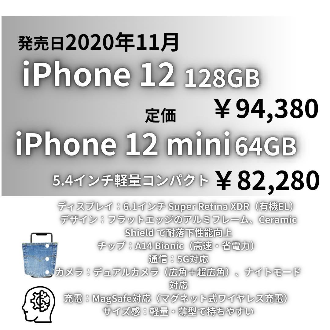 iPhone 12 128GB 100%新品バッテリー