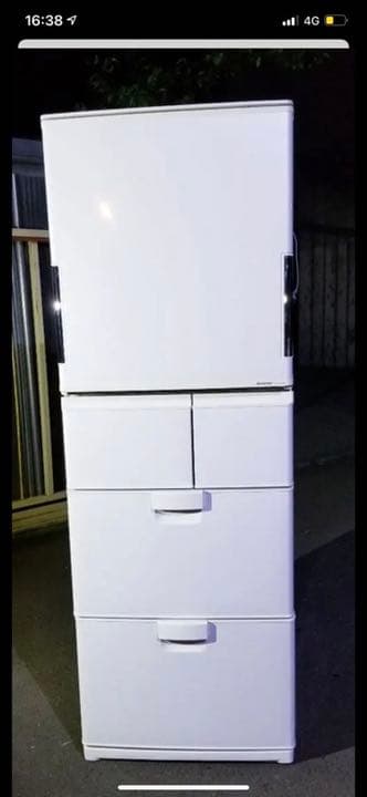 シャープ ノンフロン冷凍冷蔵庫 SJ-KW38R-W   品管#09