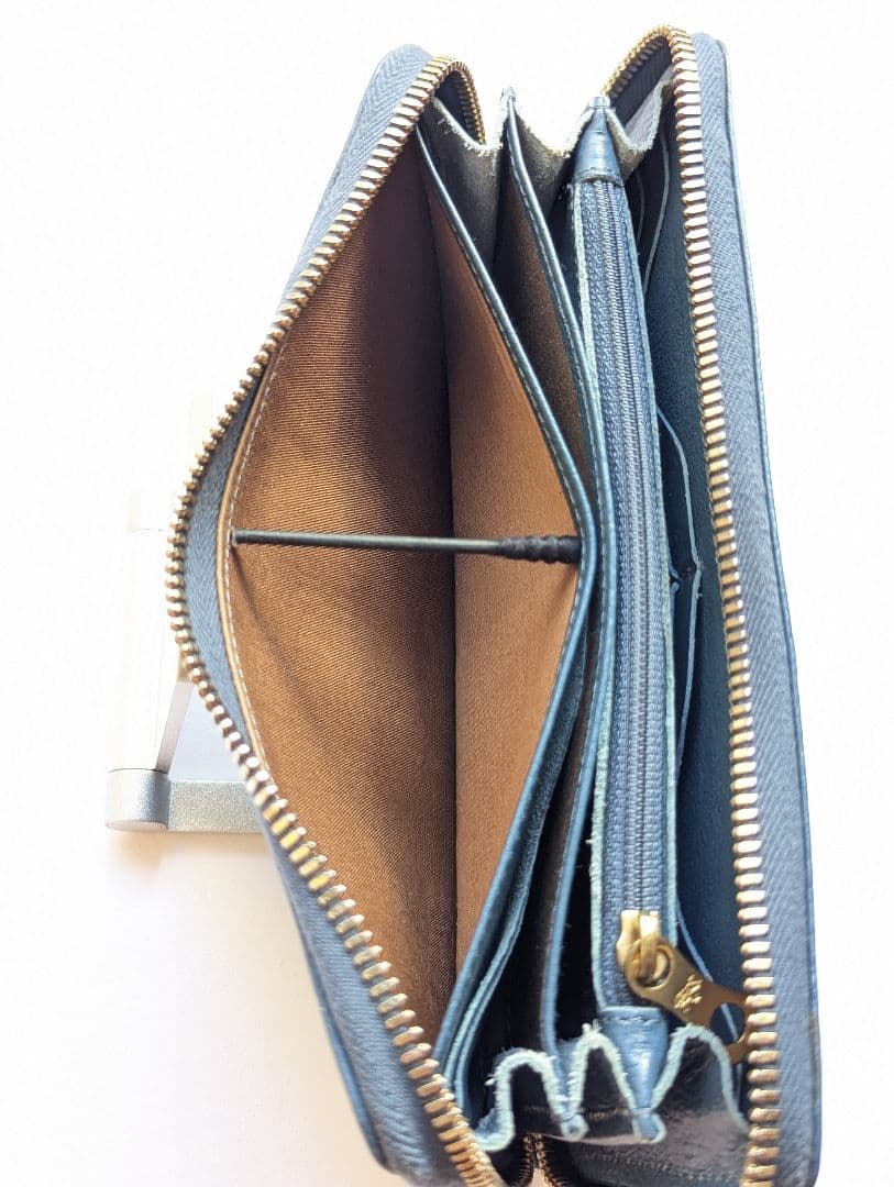 イルビゾンテ【限定色デニムブルー】ラウンドジップロングウォレット 希少 男女兼用