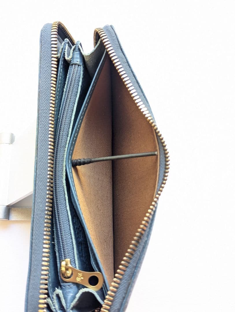 イルビゾンテ【限定色デニムブルー】ラウンドジップロングウォレット 希少 男女兼用