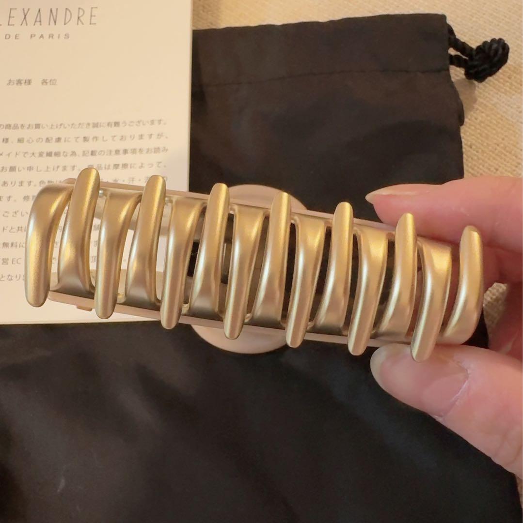 Alexandre de Paris VANDOME Mクリップ　ピンクベージュ