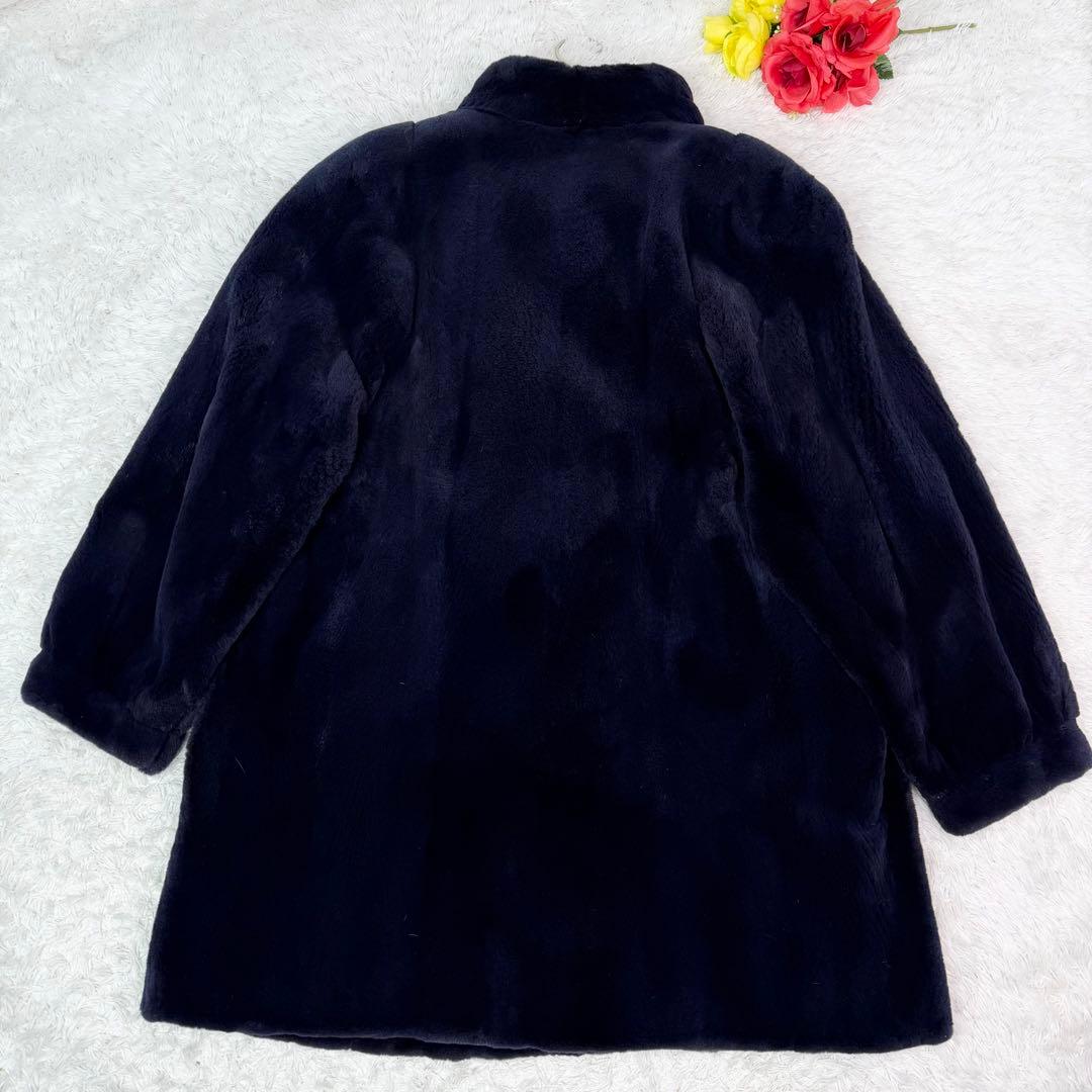 FUKUI FUR シェアード 肉厚 コート リアルファー 本毛皮 デザイン◎