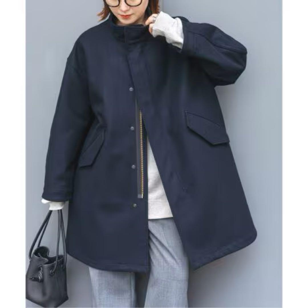 新品タグ付きSpick&SpanメルトンM-65 フィールドコートウール