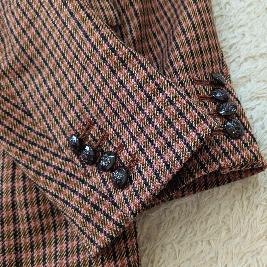 近年モデル美品❀アナイピンクグレンチェックダブル ジャケット　¥91,300