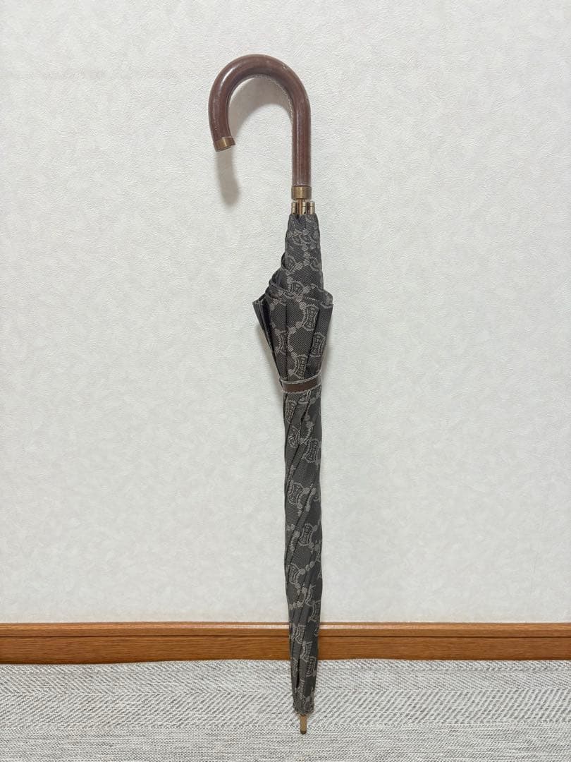 CELINE セリーヌ　マカダム　トリオンフ総柄　晴雨兼用小傘