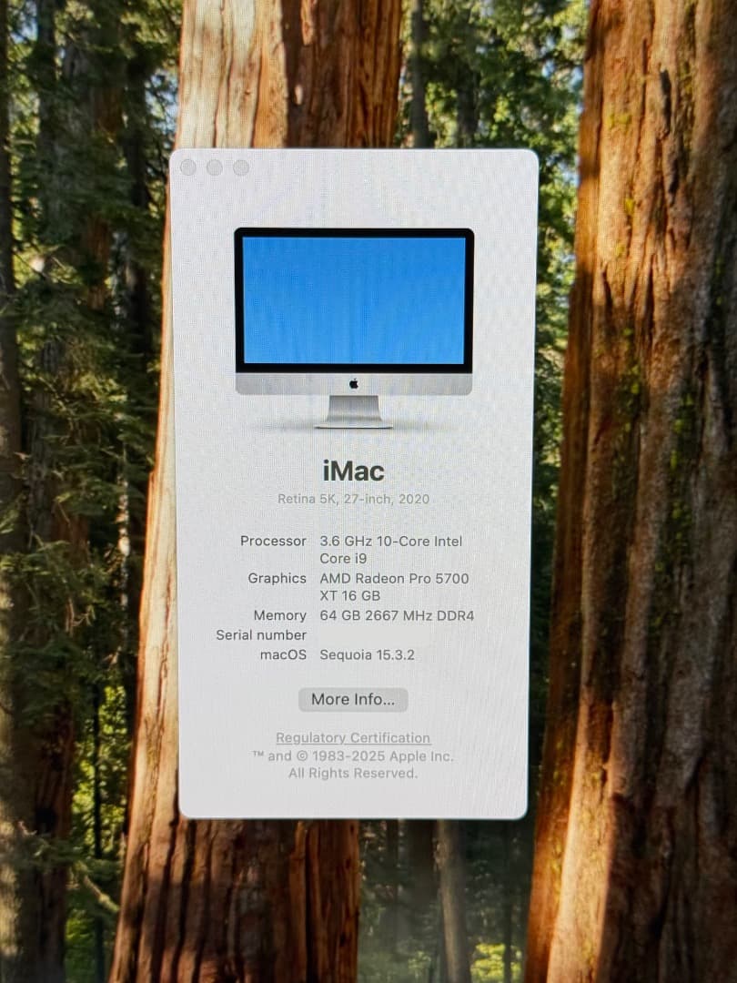 iMac 27インチ 2020 Intel i9 64GB 1TB 美品 CTO