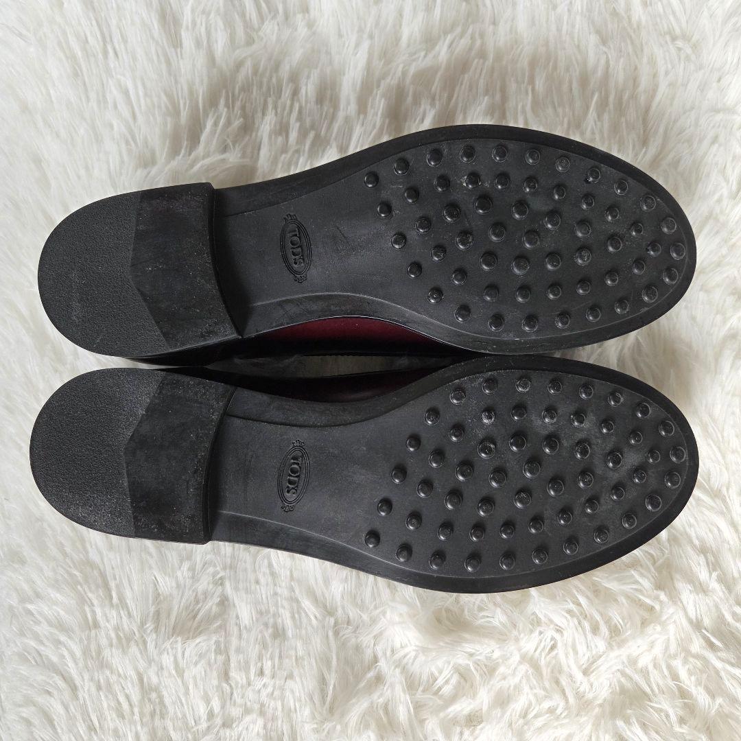 TOD'S タッセルローファー　バーガンディー　24cm