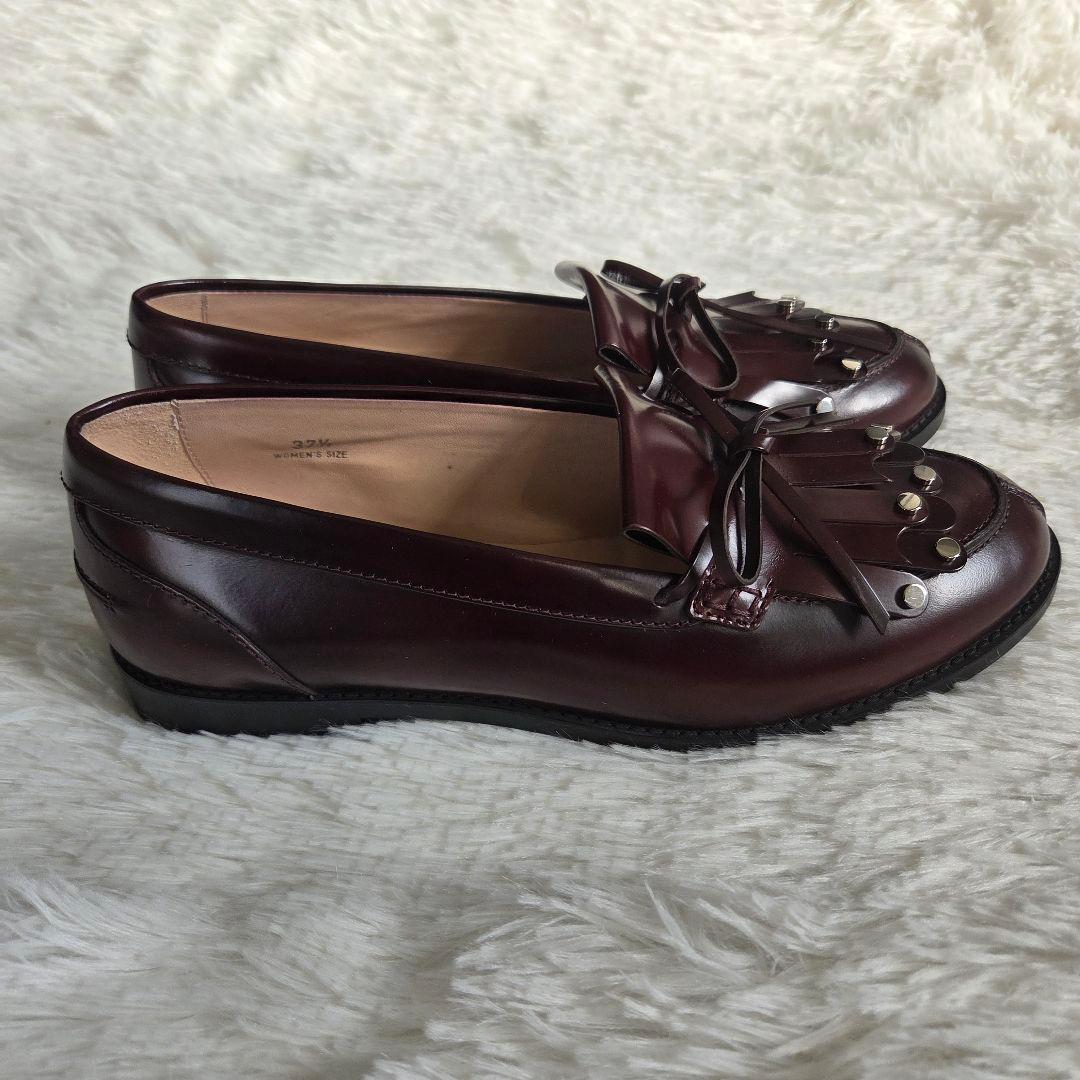 TOD'S タッセルローファー　バーガンディー　24cm