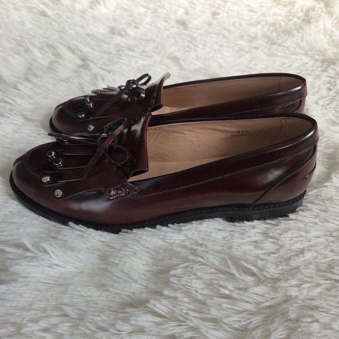 TOD'S タッセルローファー　バーガンディー　24cm