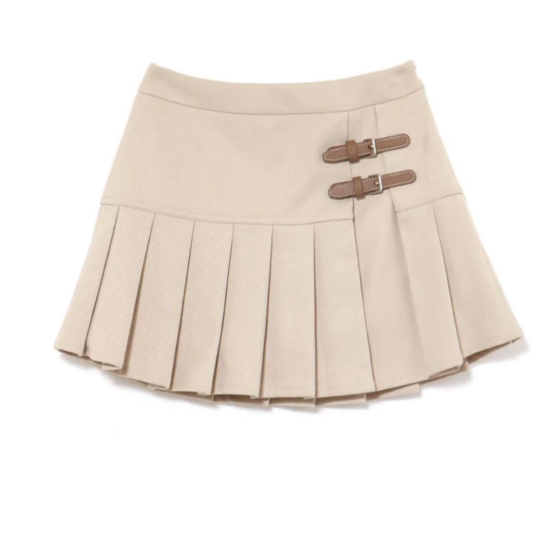 スカート Andmary Giselle pleats skirt beige M