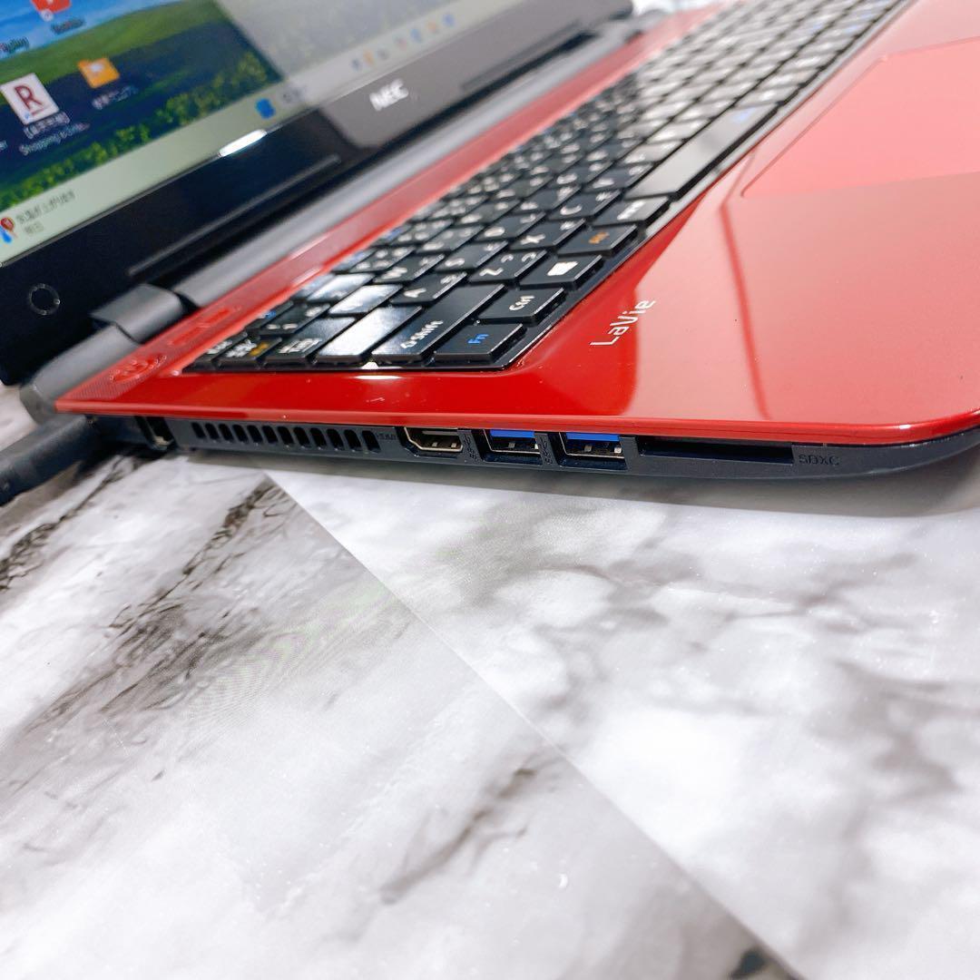 可愛い赤❤薄型ノートパソコン✨大容量✨新品SSD512G✨ Windows11