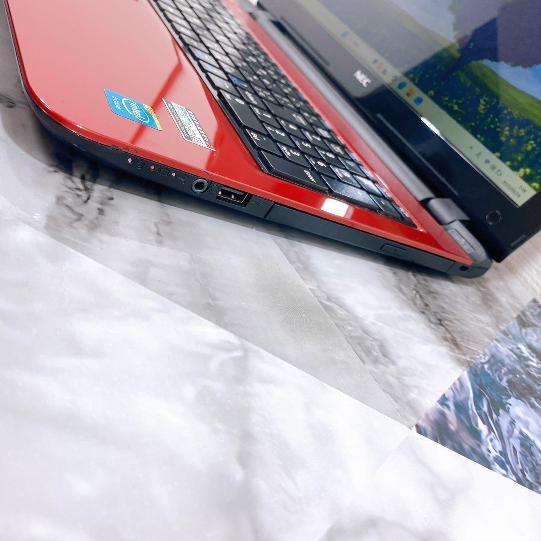 可愛い赤❤薄型ノートパソコン✨大容量✨新品SSD512G✨ Windows11