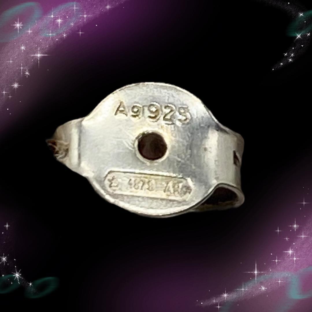 《美品》 グッチ　ピアス片耳　フラワー　カラーストーン　SV925　保存袋付き