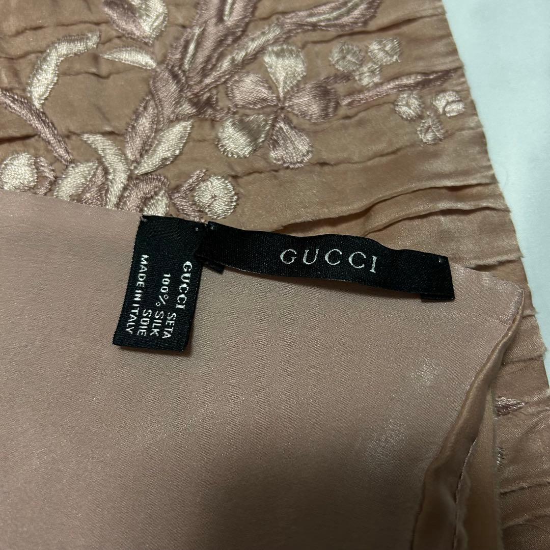 2003SS GUCCI by Tom Ford 和柄刺繍シルクスカーフ 00s