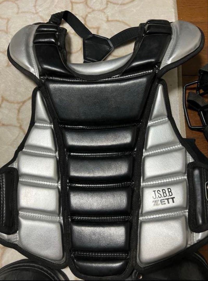 ゼット　軟式JSBB　キャッチャー防具一式　黒&シルバー