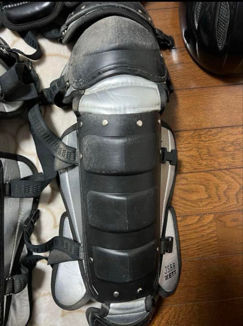ゼット　軟式JSBB　キャッチャー防具一式　黒&シルバー