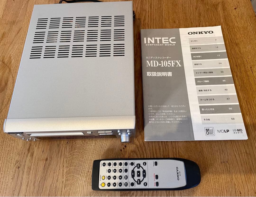 オンキョー INTEC205 Hi-MD対応 MDデッキ MD-105FX