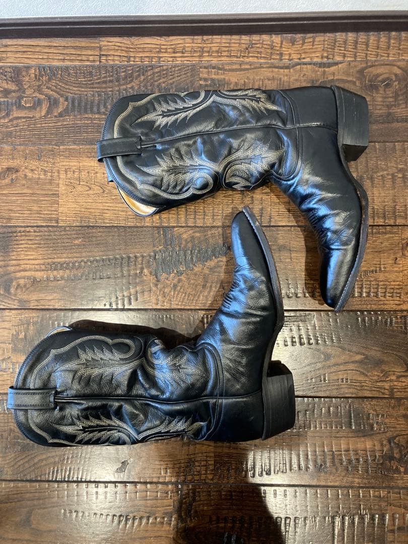 Tony Lama[トニーラマ]刺繍レザーウエスタンブーツvintage