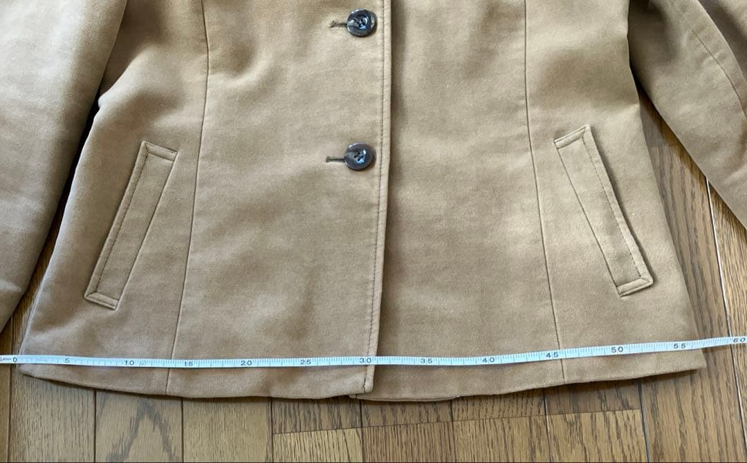 ベージュ バーバリーコート ボタン付き