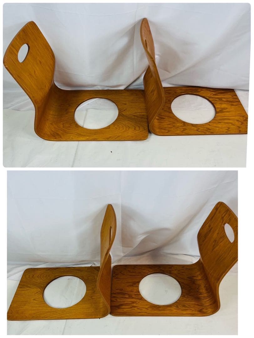 【良品】 曲げ椅子 10脚セット 木製 アンティーク 昭和レトロ ③